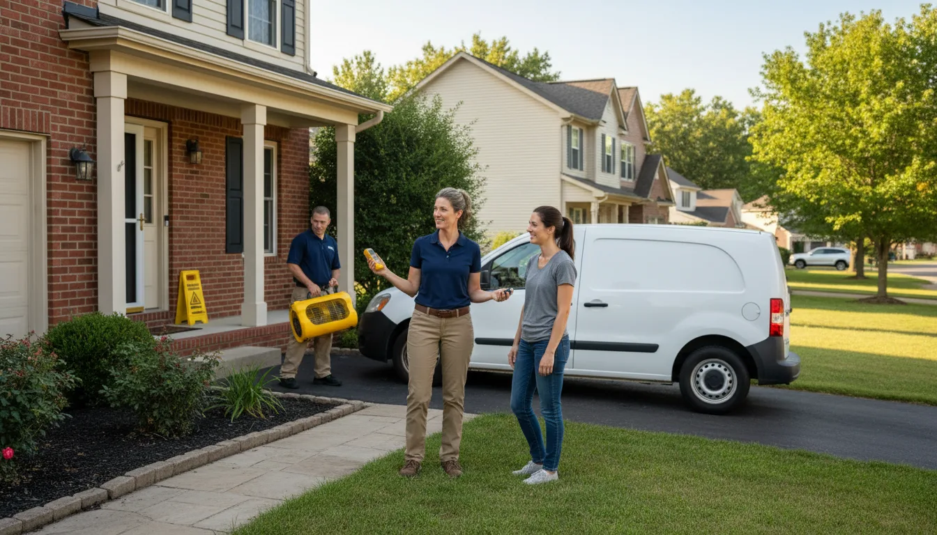Residential water damage restoration in Marston, NC